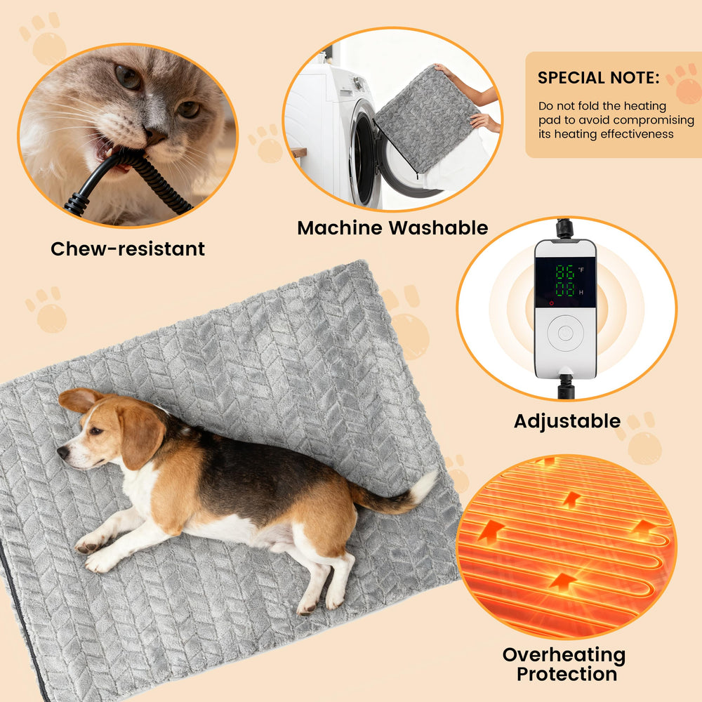 PatiencET heated pet bed waterproof-inner protects electronics during cozy sessions.