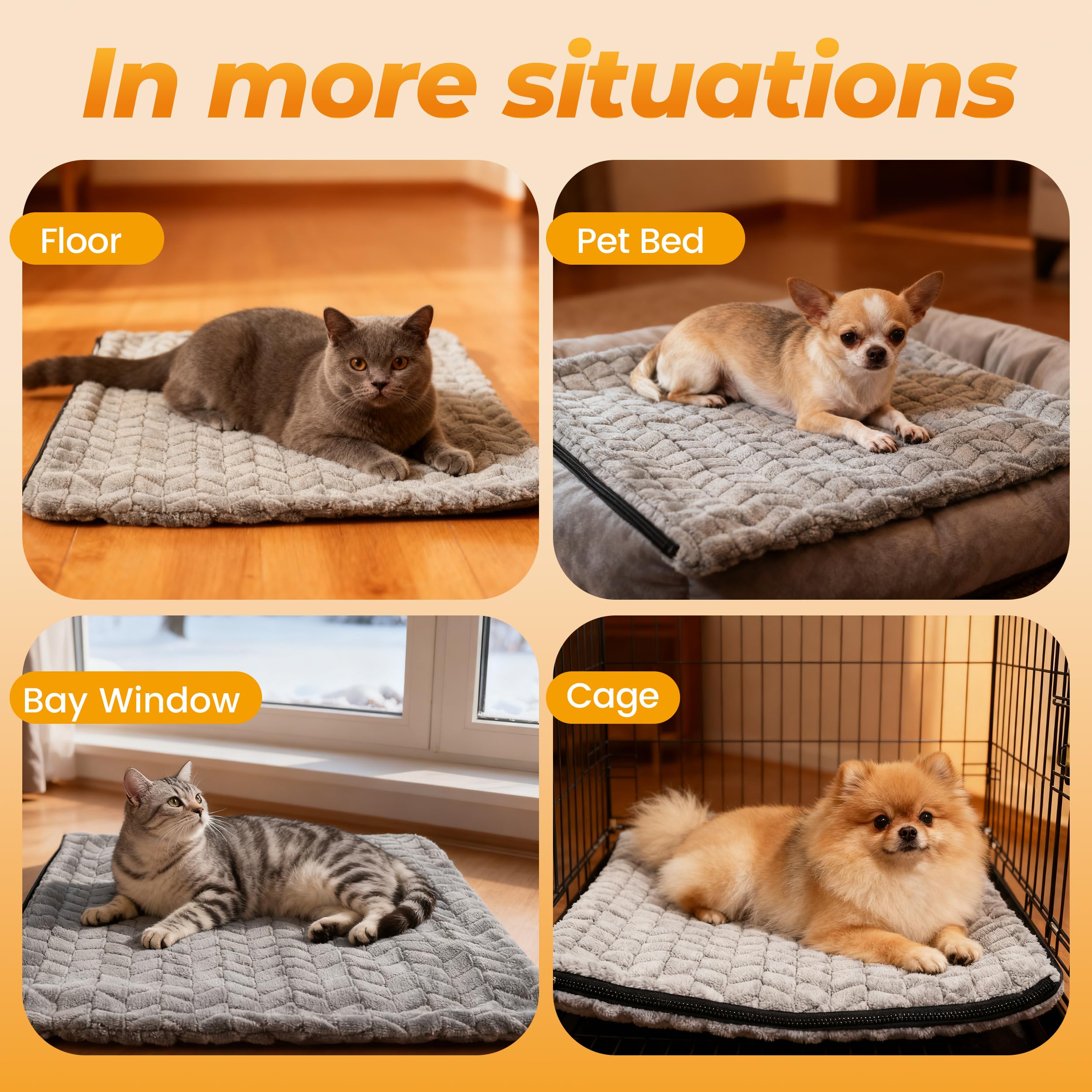 PatiencET pet using pad on sofa illustrates cozy warmth during rest.