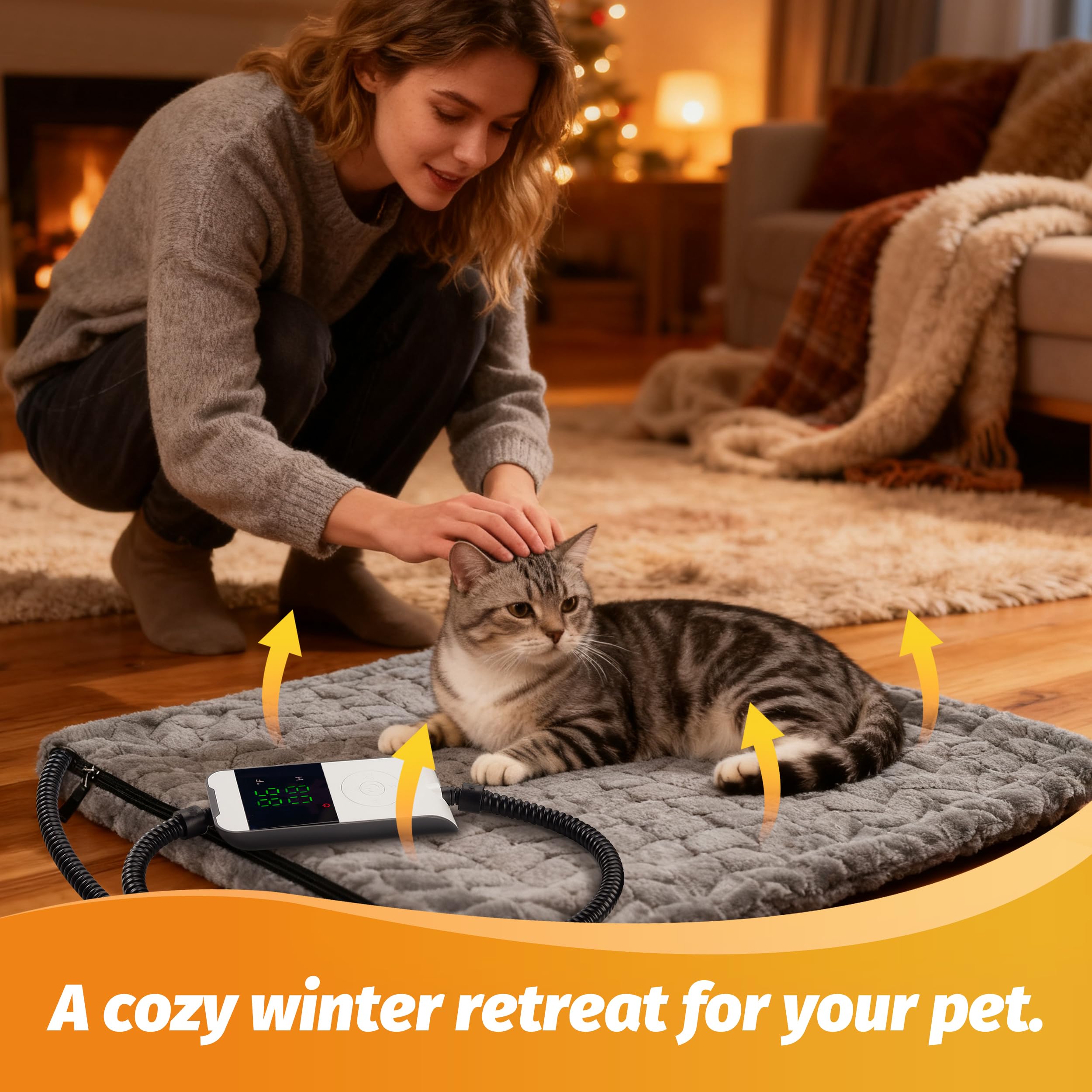 PatiencET portable warming mat folded for crate or travel use.