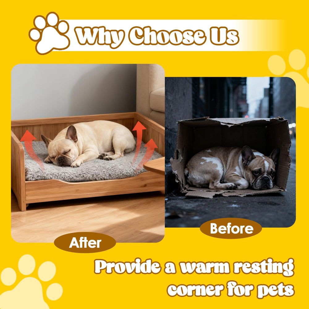 PatiencET self-warming cat bed non-slip bottom keeps pets secure on smooth floors.