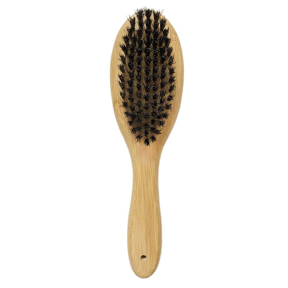 Patina dog cat brush with natural bamboo handle for gentle grooming and coat softness.