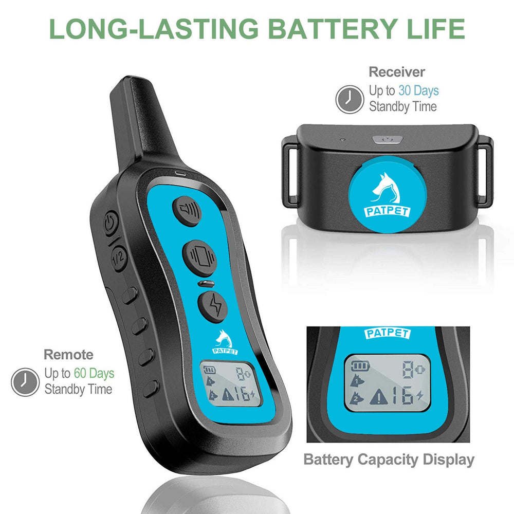PATPET dog-training-collar close-up nylon strap for comfortable wear.