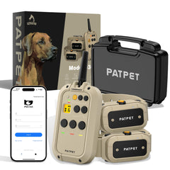 PATPET dog training collar remote view for versatile training sessions.