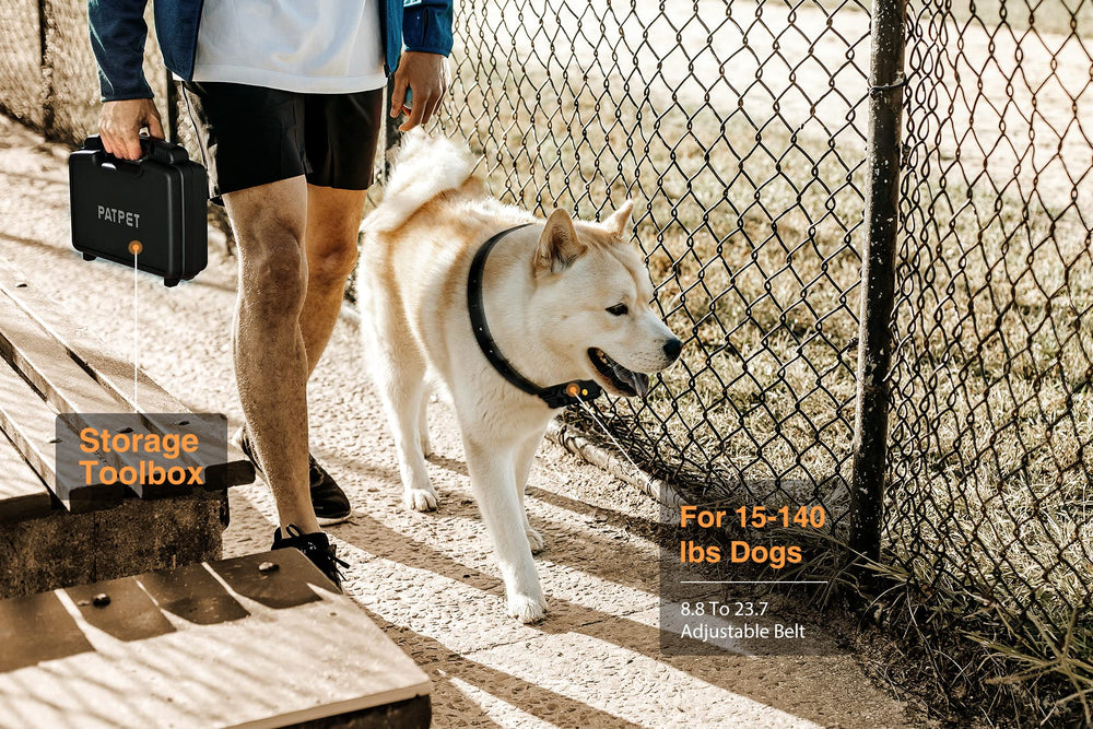 PATPET dual-channel-dog-collar-receiver enabling training two dogs at once