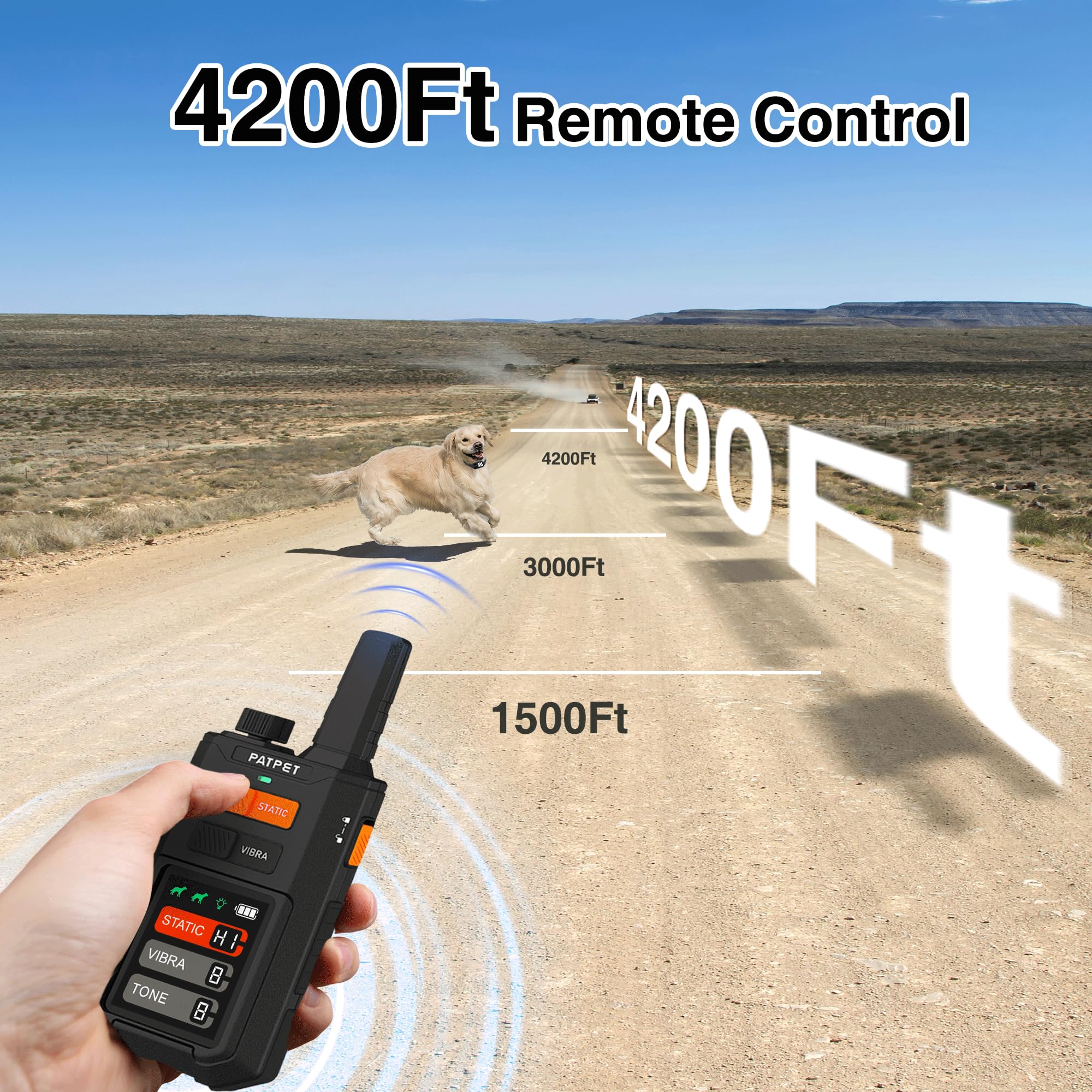 PATPET IPX7 waterproof receiver withstands rain during daily training.