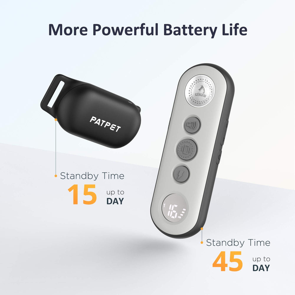 PATPET two-dogs remote capability allows one-device control for multiple dogs.