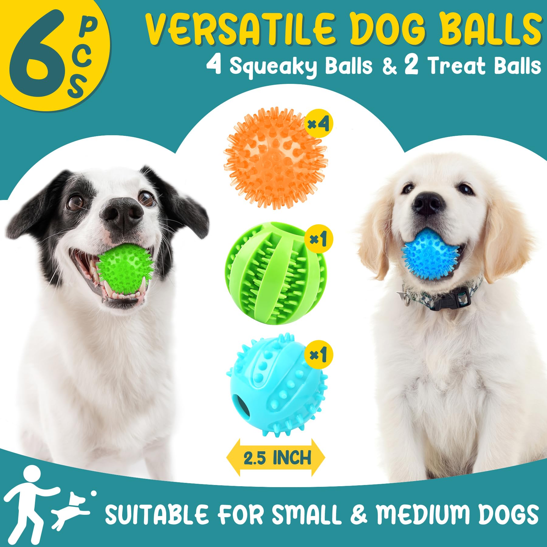 PatsFran puppy treat ball demonstrates treat-dispensing play for mental stimulation and rewards.