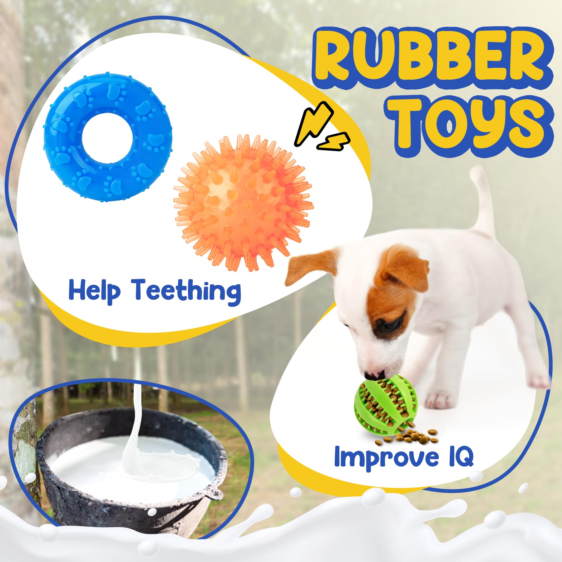 PatsFran treat ball helps puppy problem-solving and enrichment