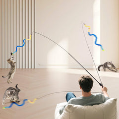 PATTEPOINT cat wand toy bells-and-strings with sounds for hunting-style play.
