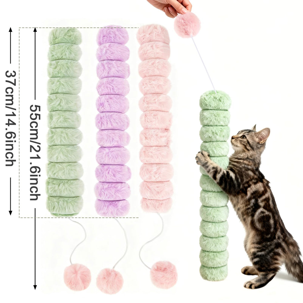 PATTEPOINT cat toy pillows feature a yarn ball to attract attention and spark play.