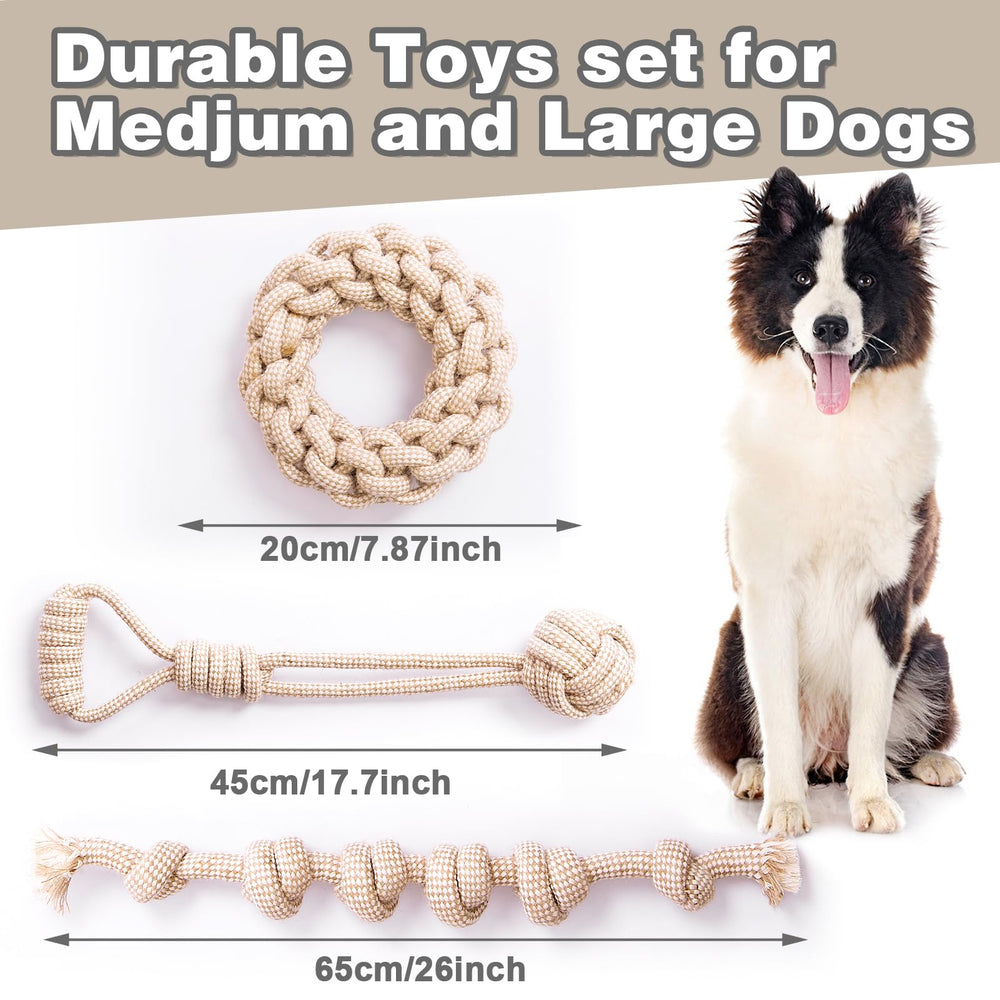 PATTEPOINT dog rope toy circle-style supports solo play and mental stimulation