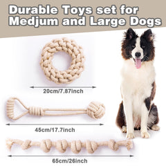 PATTEPOINT dog rope toy circle-style supports solo play and mental stimulation