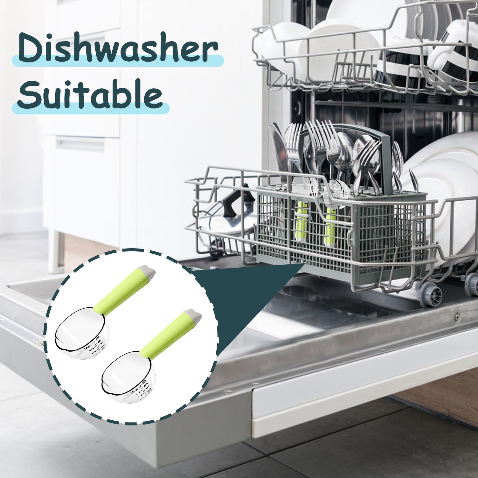 Pattheboo dog food scoop cleaned and ready-to-use after rinse.