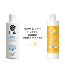 Paul Mitchell Pet Tear-Free Shampoo lather shot demonstrating gentle cleansing near eyes