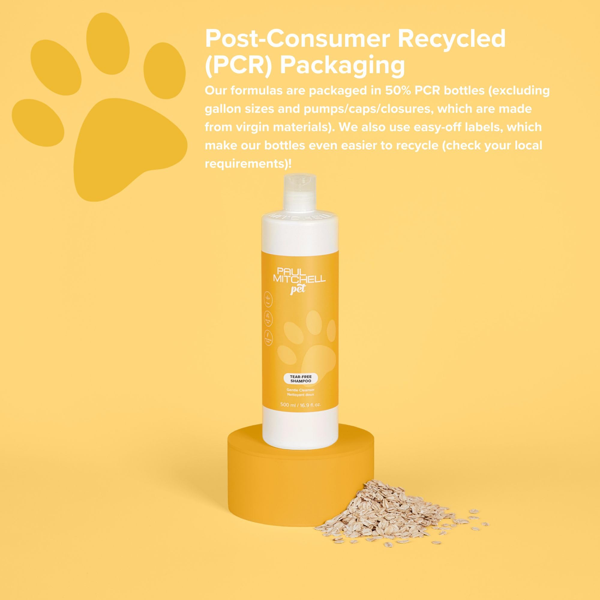 Paul Mitchell Pet Tear-Free Shampoo neutral pH helps prevent irritation during baths