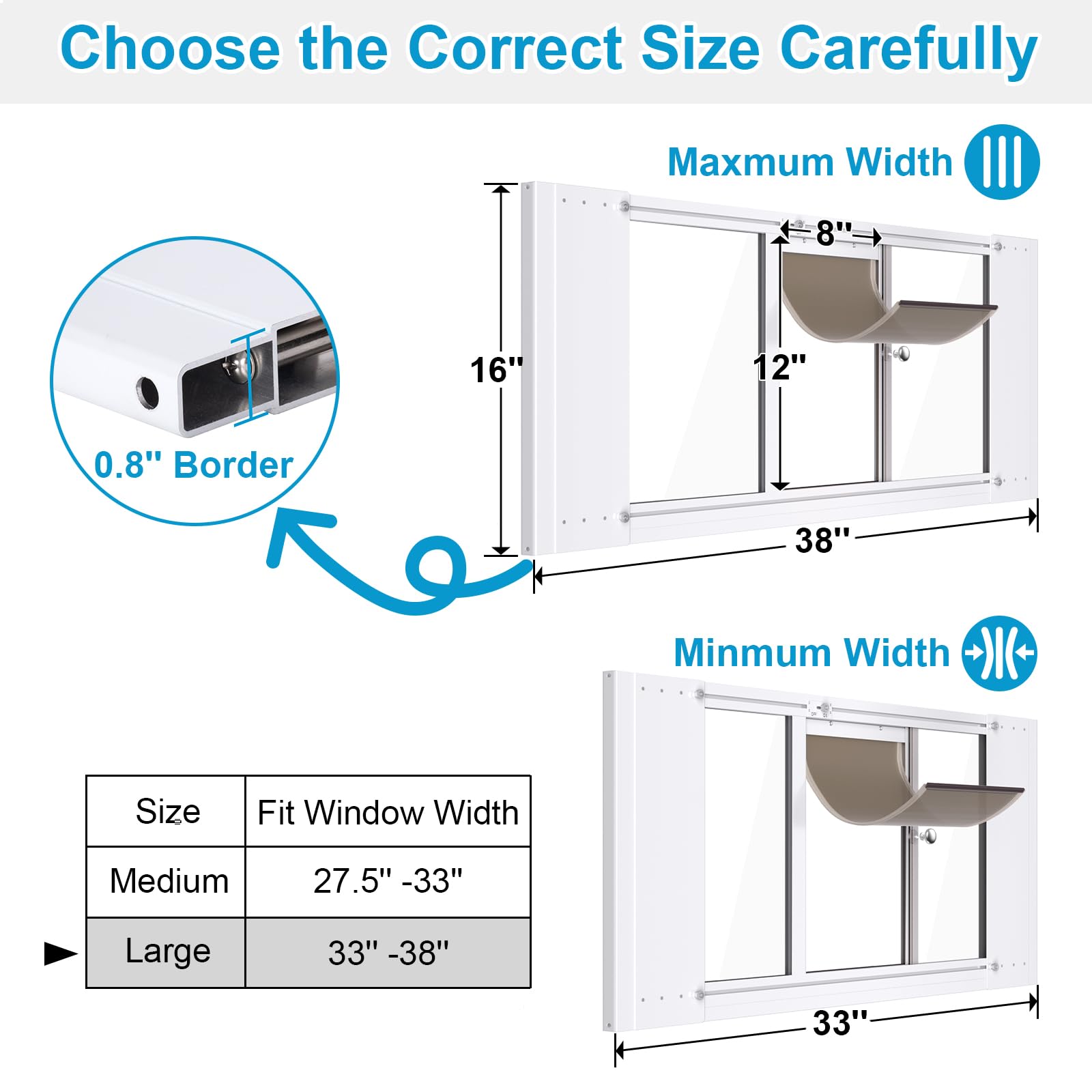 Paulmele cat window door measure before purchase ensures proper fit