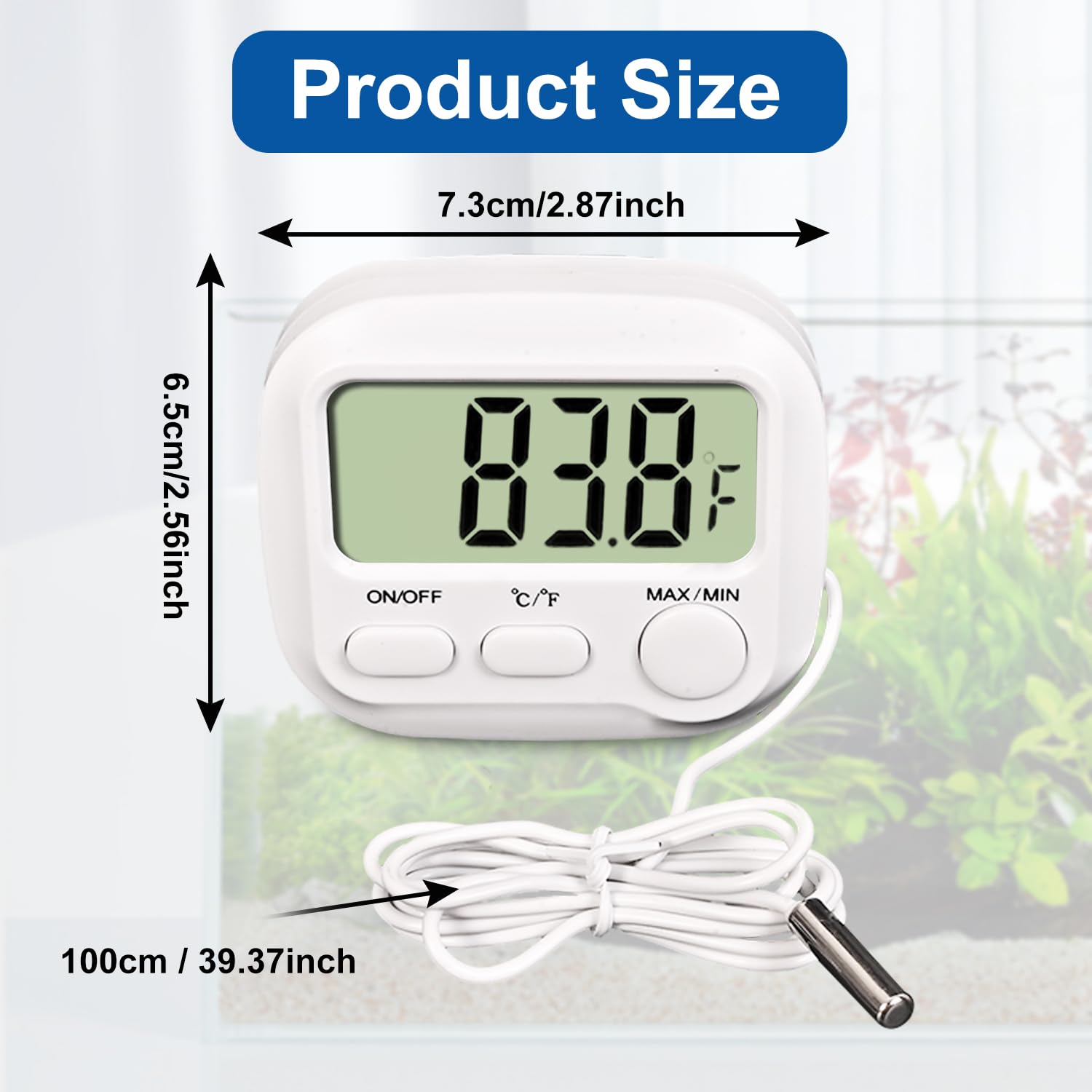 PAULTEMP thermometer adhesive-backed mount enables simple external installation.
