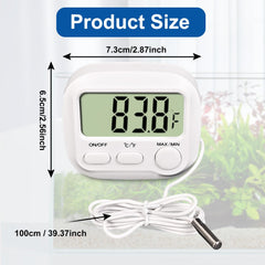 PAULTEMP thermometer adhesive-backed mount enables simple external installation.