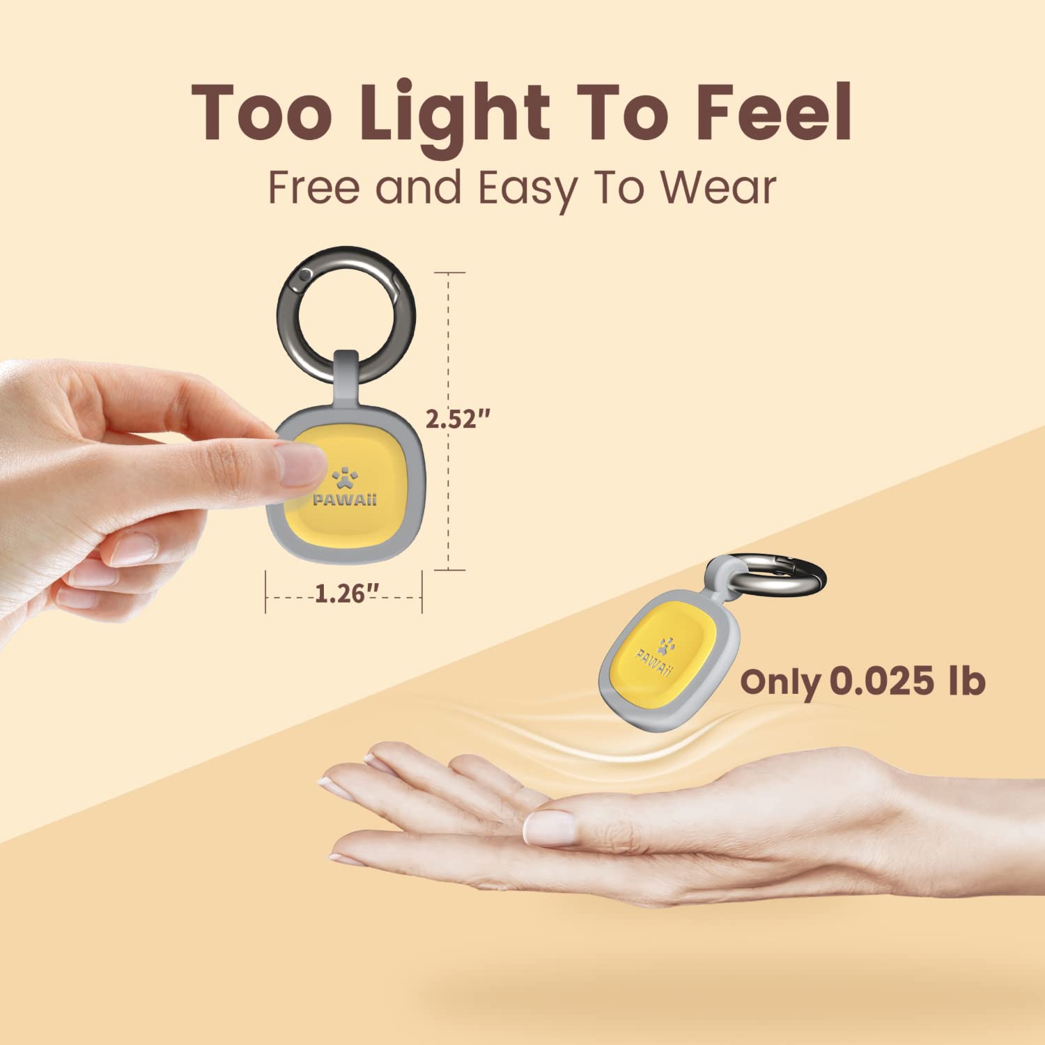 Pawaii food-grade silicone tag close-up highlighting safety and durability.