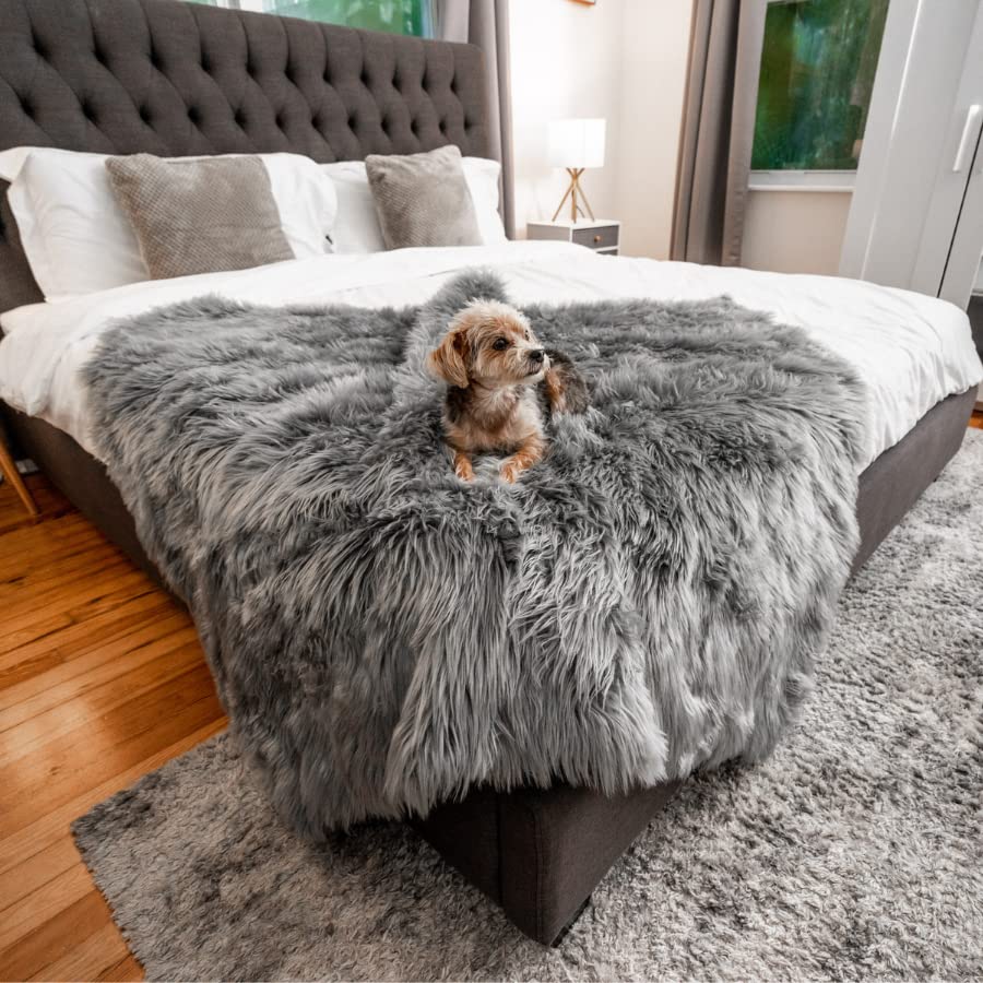 PAW BRANDS PupProtector faux-fur texture conveys cozy warmth for pets.