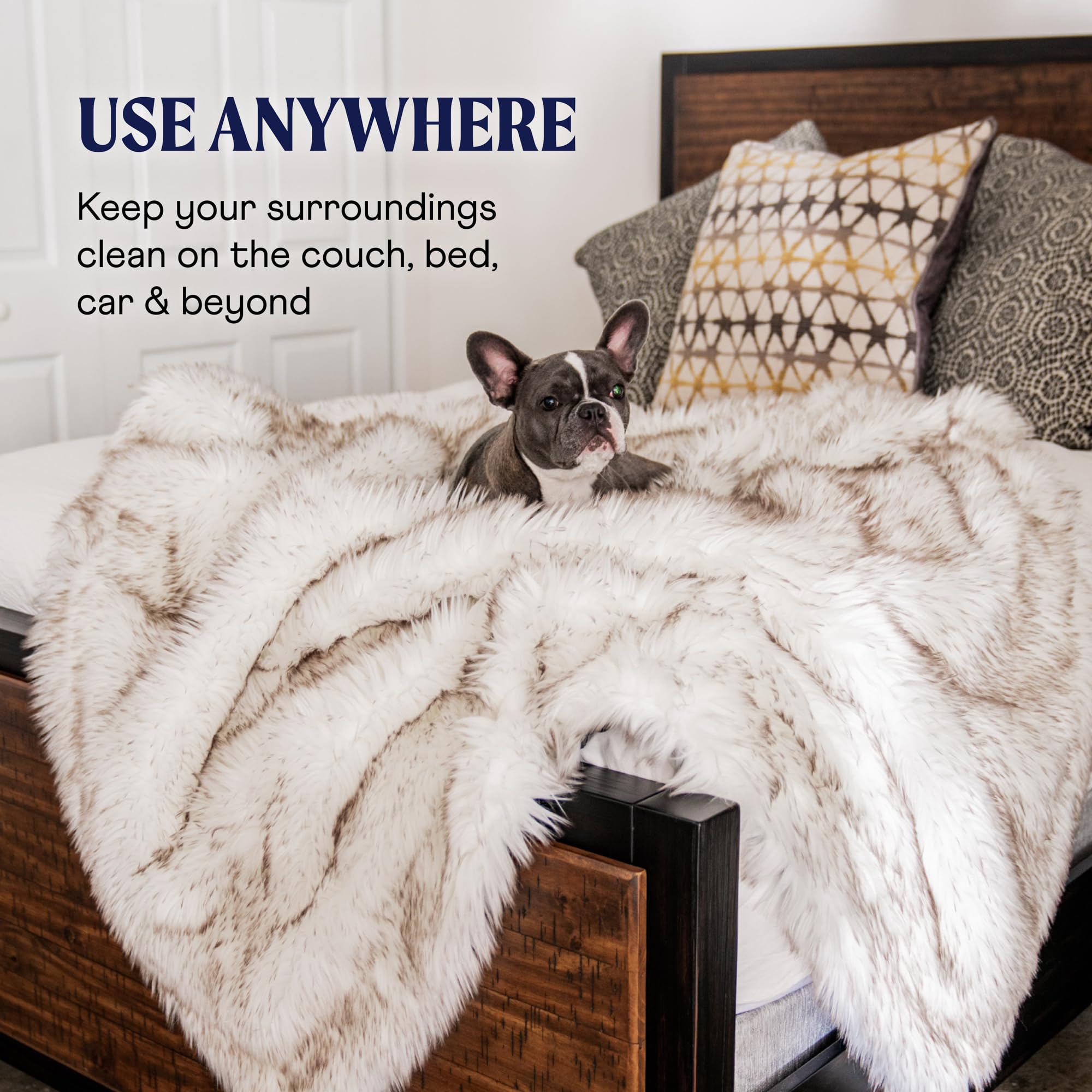 PAW BRANDS PupProtector machine-washable blanket simplifies cleanup after pet play.