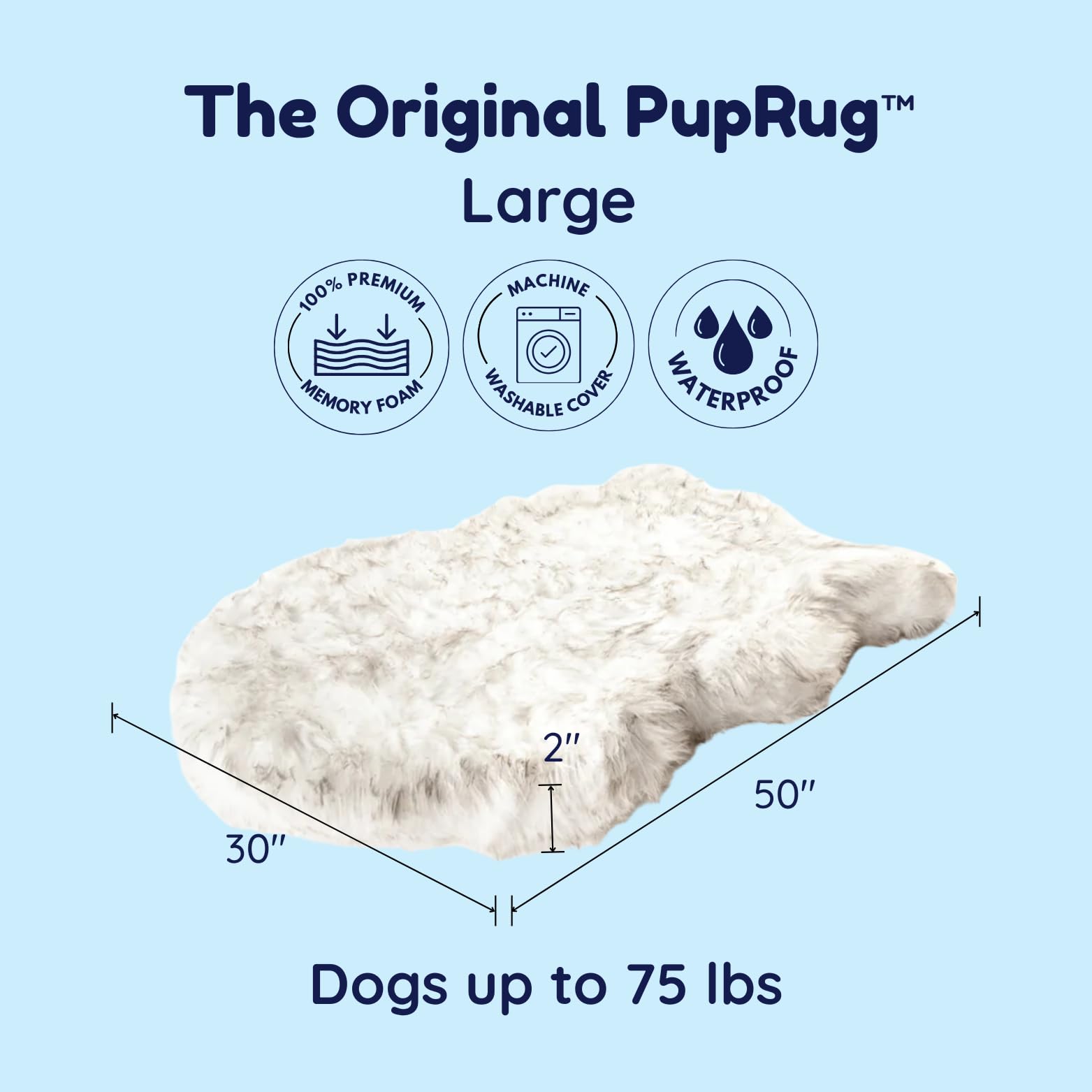 PAW BRANDS PupRug waterproof layer close-up showing spill protection