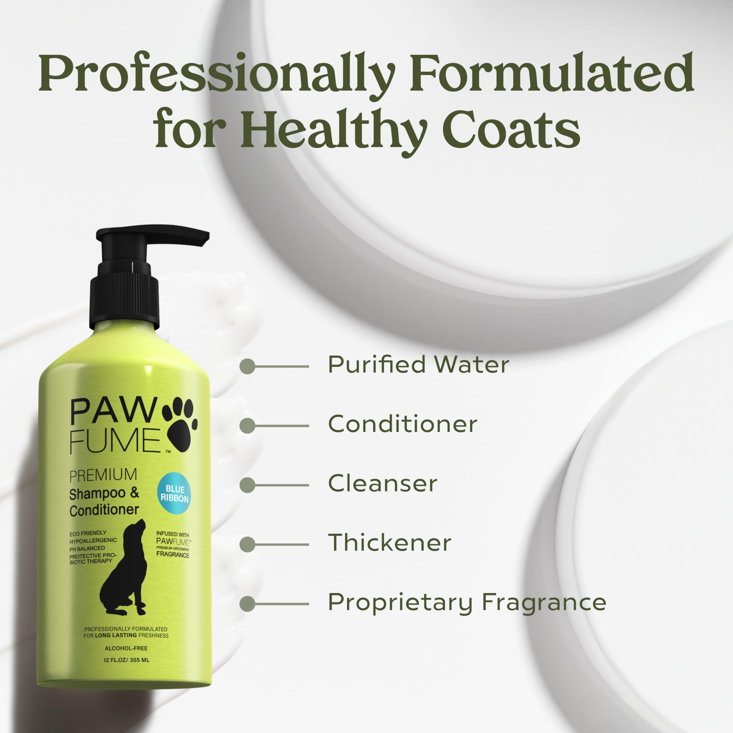 Paw Fume champú para perros: avena calmante para la piel sensible