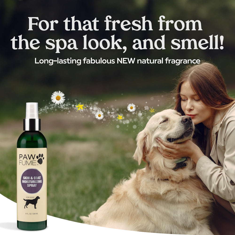 Paw Fume leave-in-conditioner-shine delivers silky coat after use.