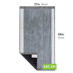 Paw Inspired bamboo-charcoal-odor-control liner neutralizes odors for a cleaner bedding area.