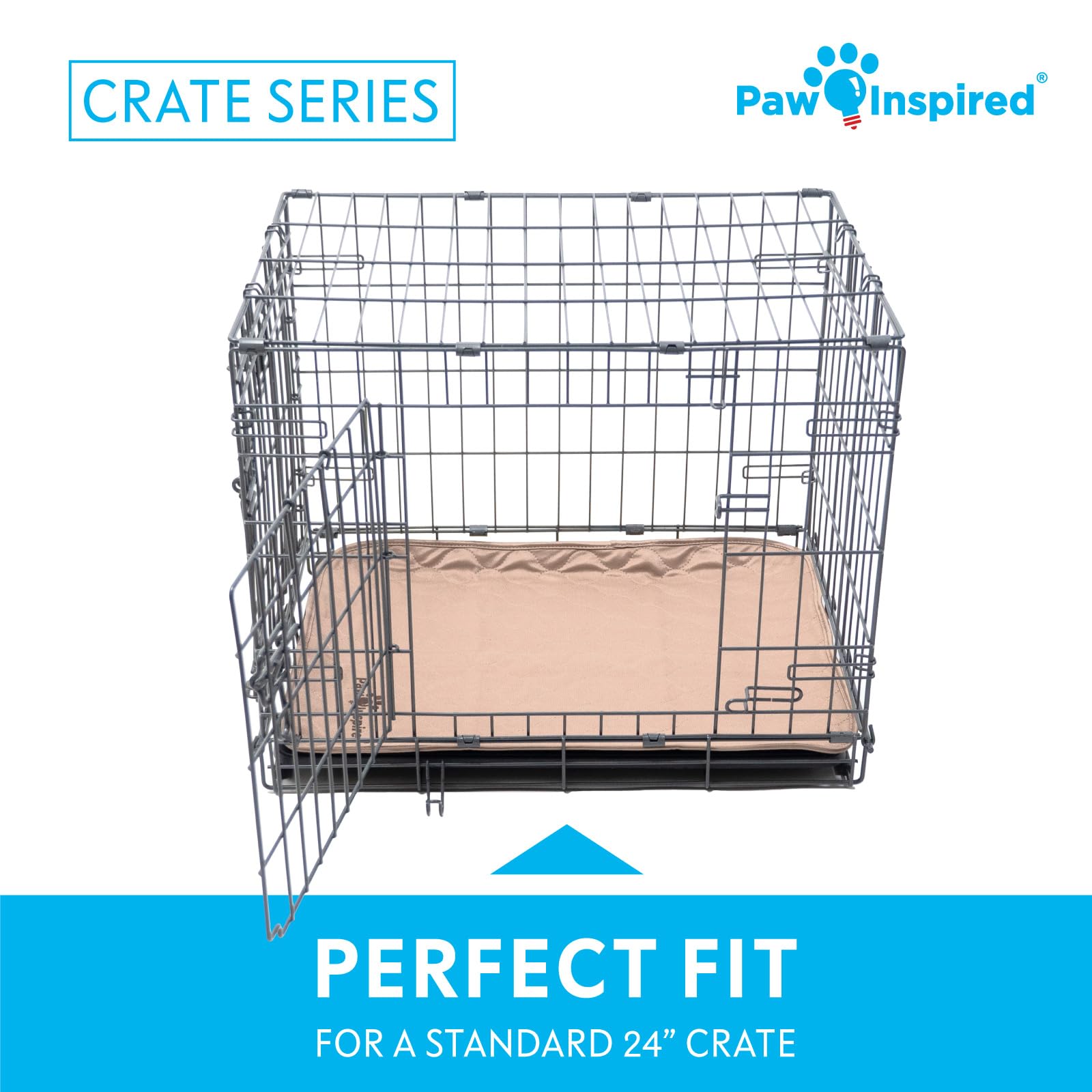 Paw Inspired crate liner multiuse-puppy-pad supports crate training, travel, and daily protection.