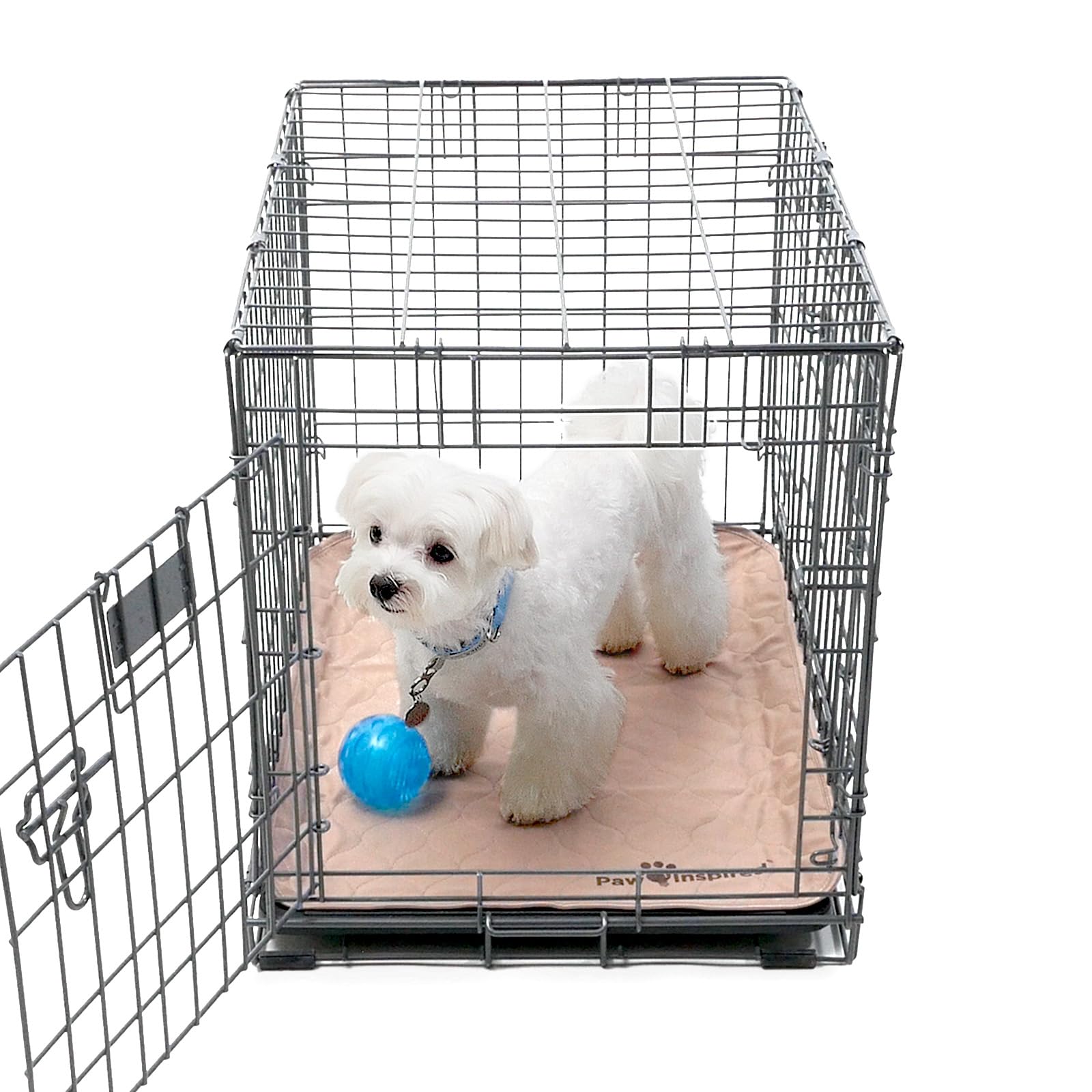Paw Inspired crate liner travel-bed-protection keeps bedding protected on trips.