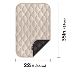 Paw Inspired crate mat waterproof bottom demonstrates leakproof protection for floors.