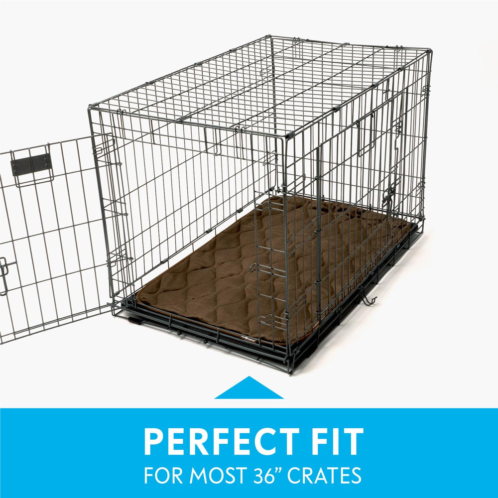 Paw Inspired crate mat fits 36-inch kennels with snug design