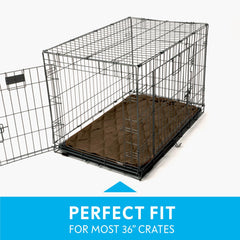 Paw Inspired crate mat fits 36-inch kennels with snug design