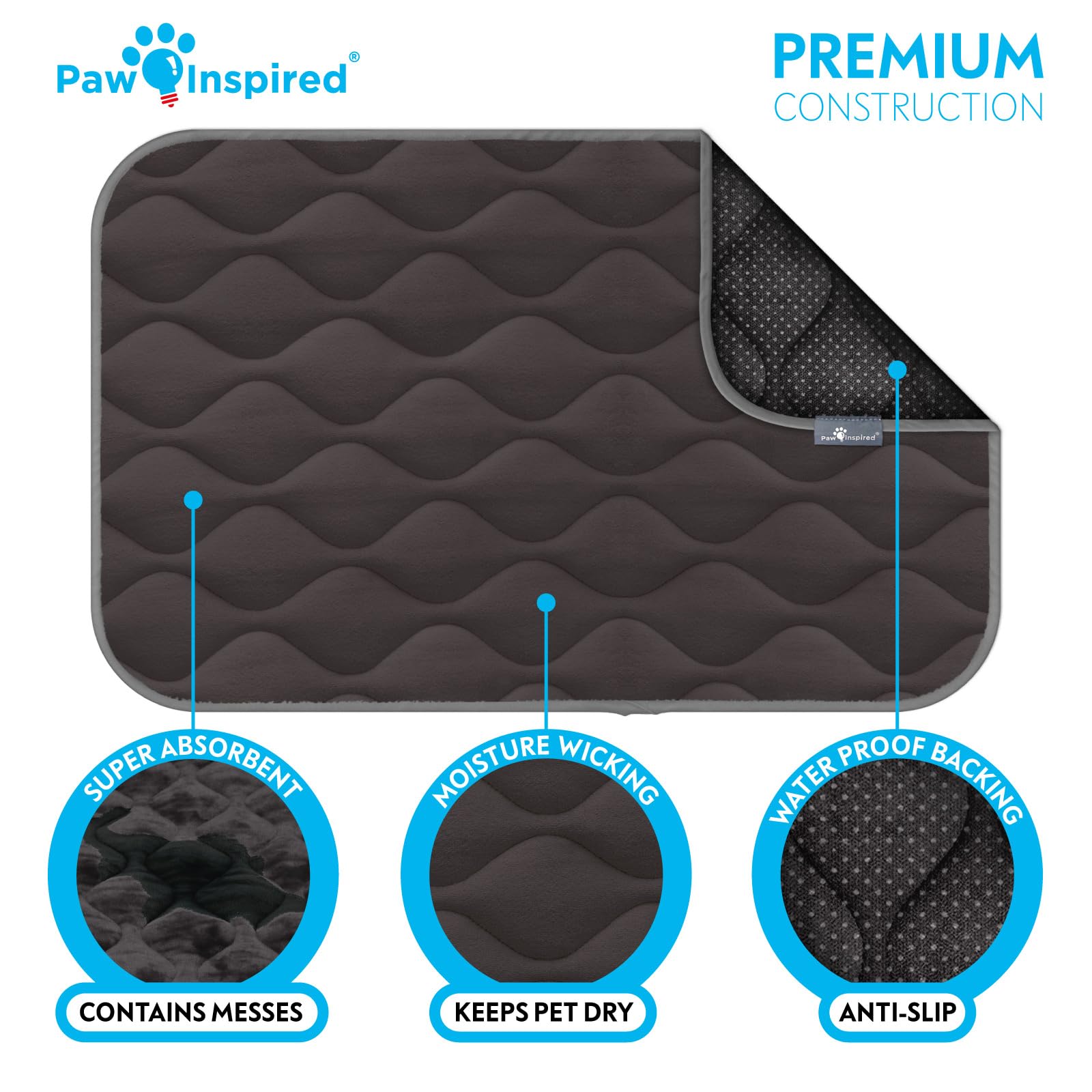Paw Inspired multi layer design highlights quick absorption and cleaning