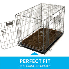Paw Inspired crate mat multi-layer design highlights moisture-wicking top layer.