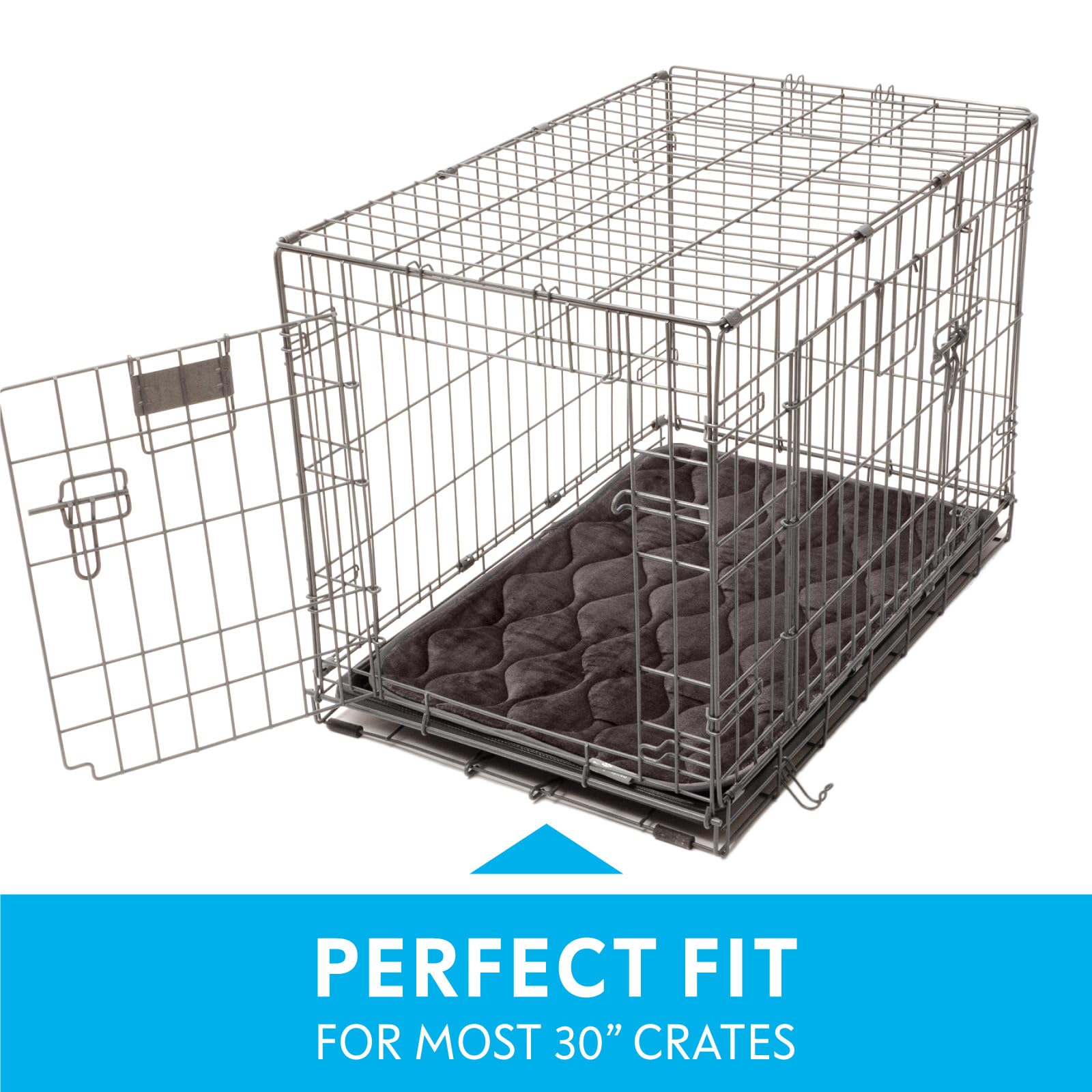 Paw Inspired crate mat waterproof backing protects crate floors