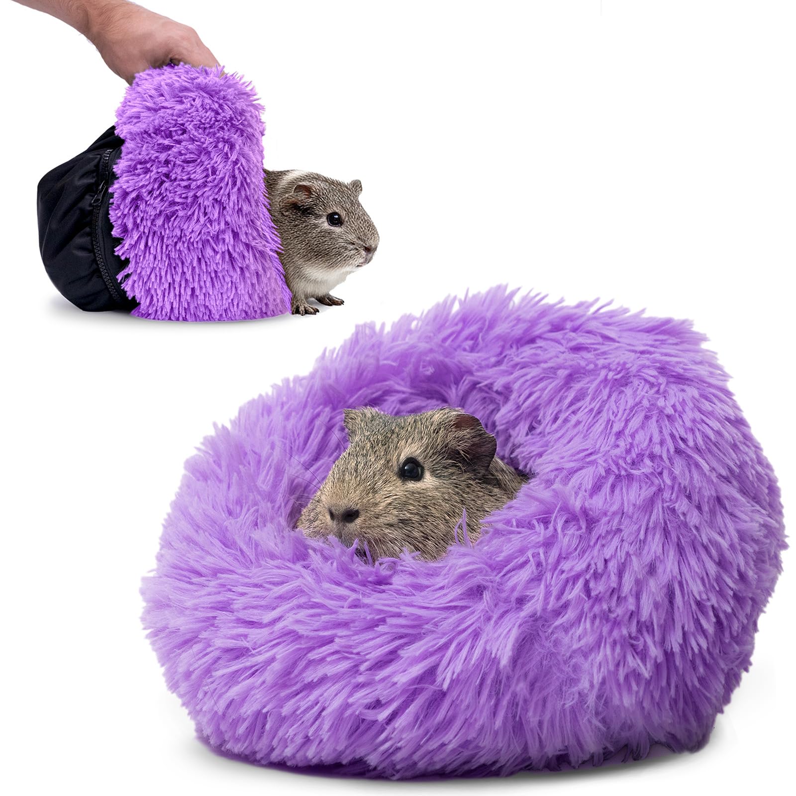 Paw Inspired Furr-O burrowing bed with zip-on base for enriching digging and cozy tunnels.