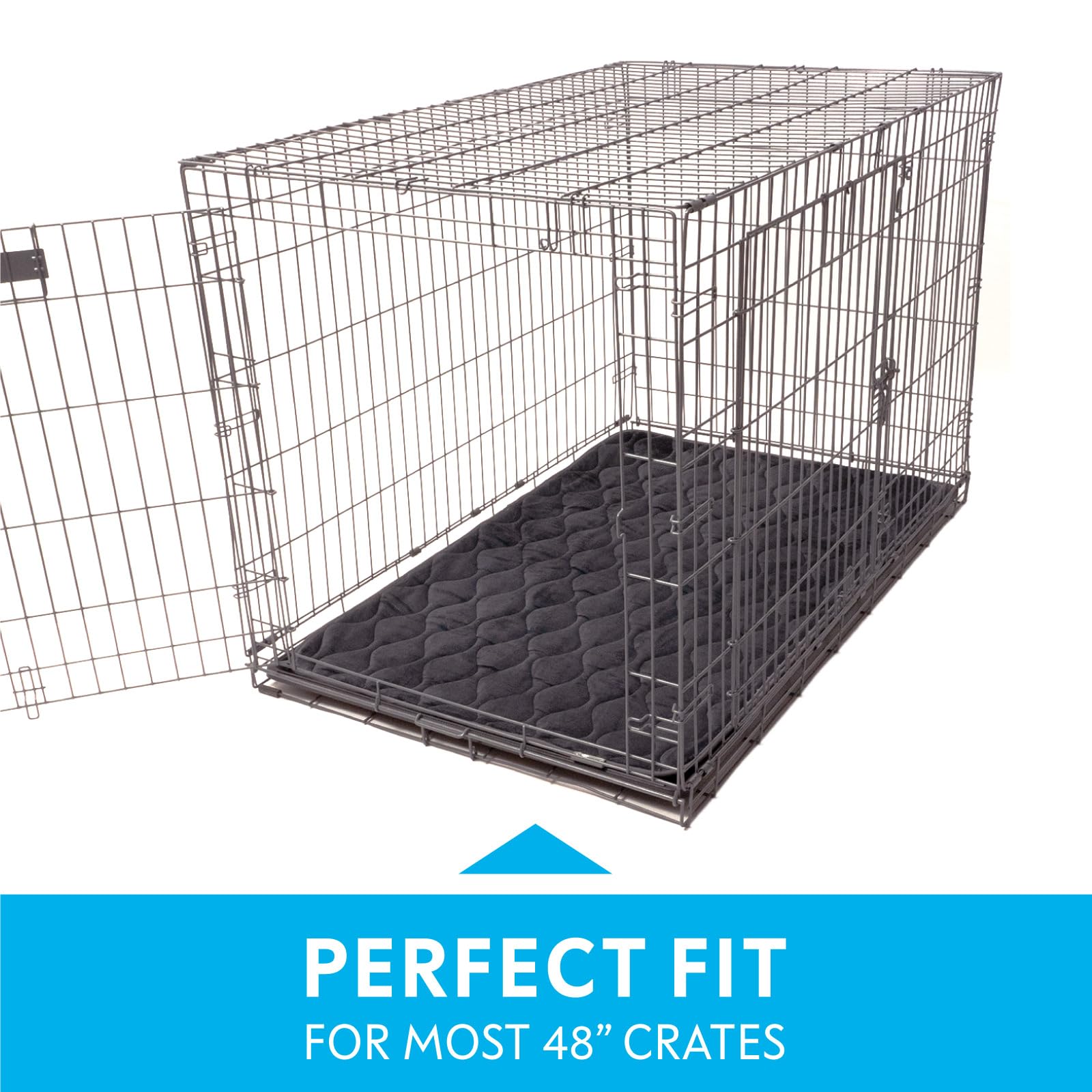 Paw Inspired multi-layer crate pad with absorbent core for mess control