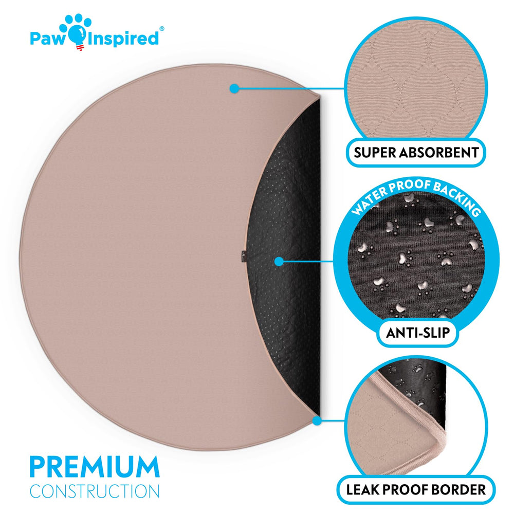 Paw Inspired round pad in car shows travel-protection for accidents