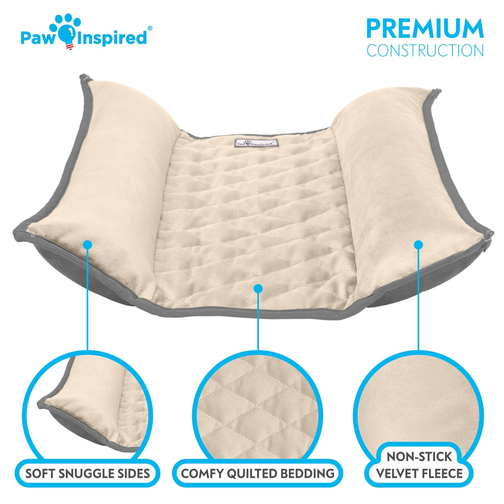 Paw Inspired Snuggle Bunny Bed Sweep-EZ fleece closeup, easy fur and hay cleaning.