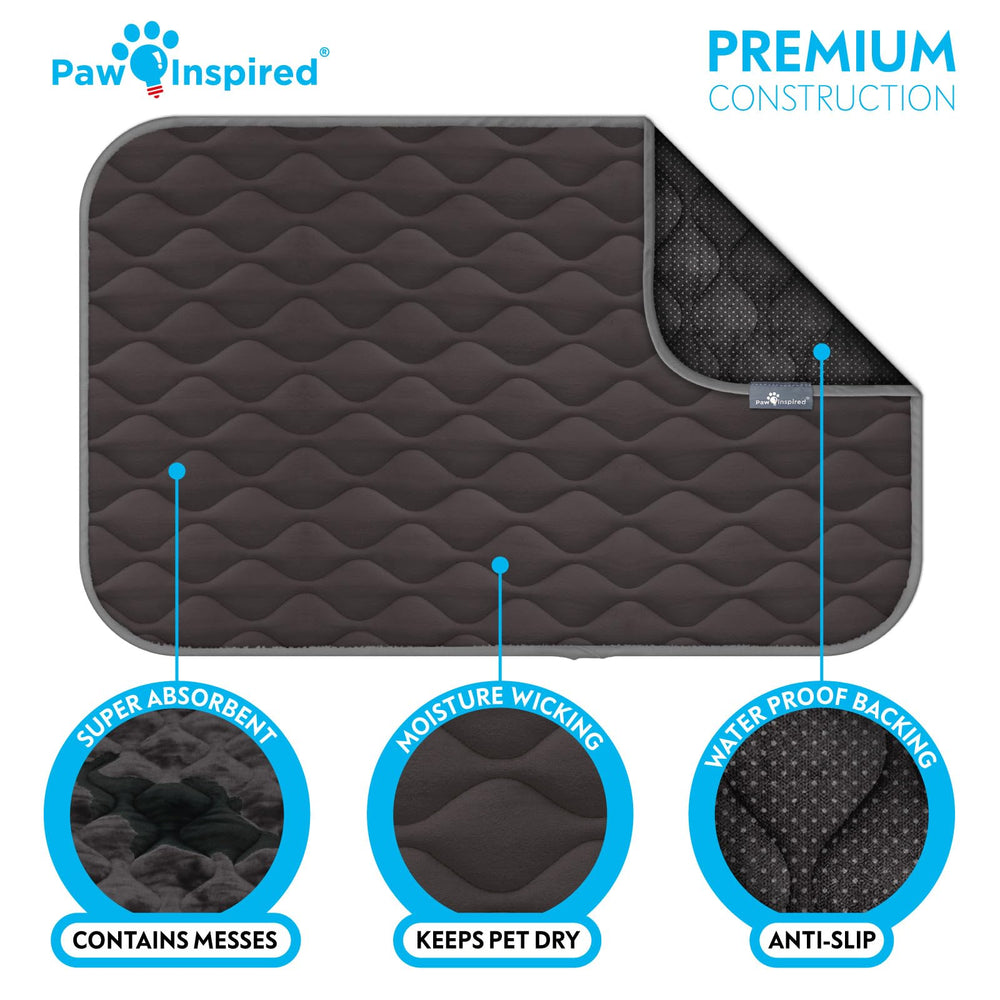 Paw Inspired 47x29 crate mat fits 48-inch kennels in gray
