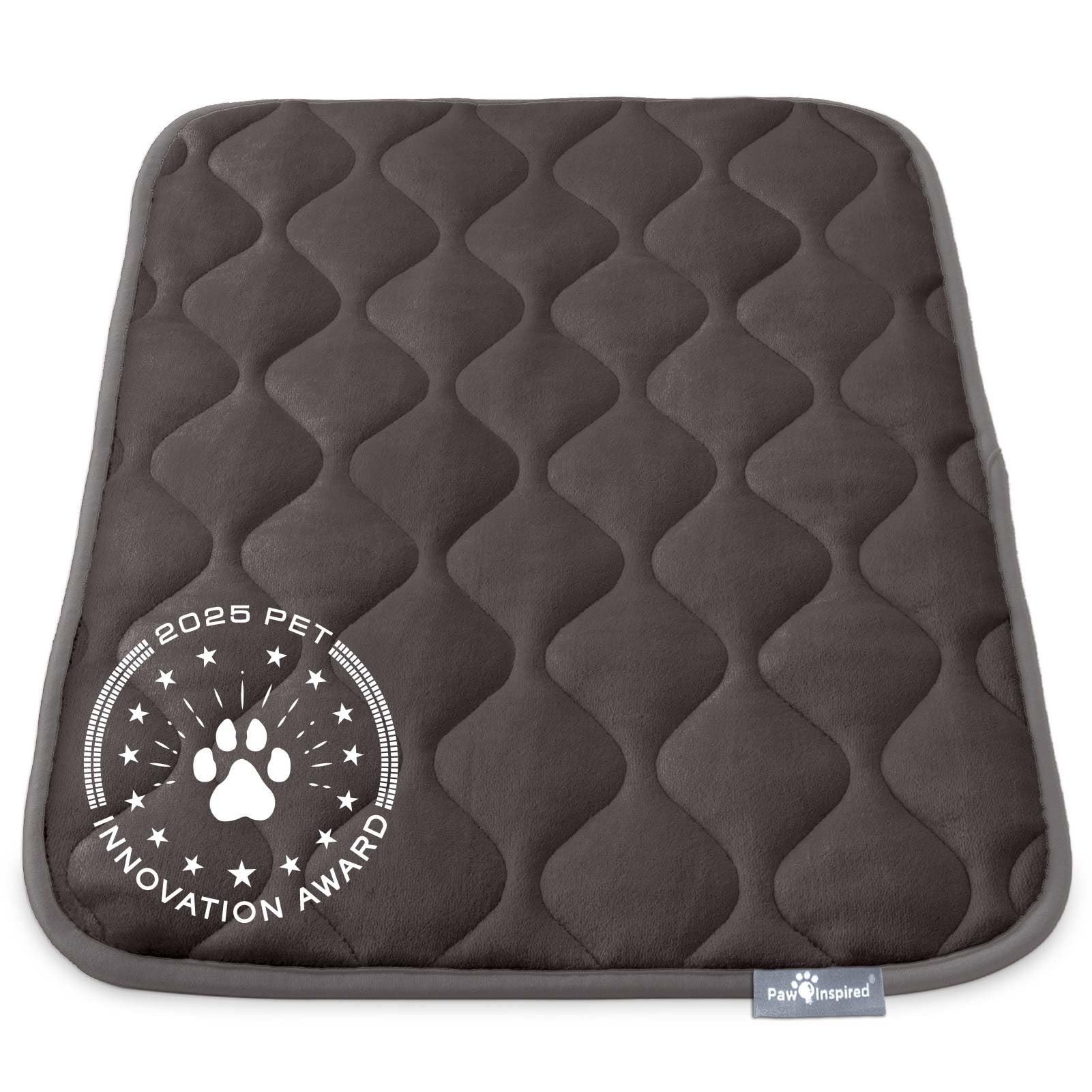 Paw Inspired crate mat in a 30 inch crate with plush comfort for dogs