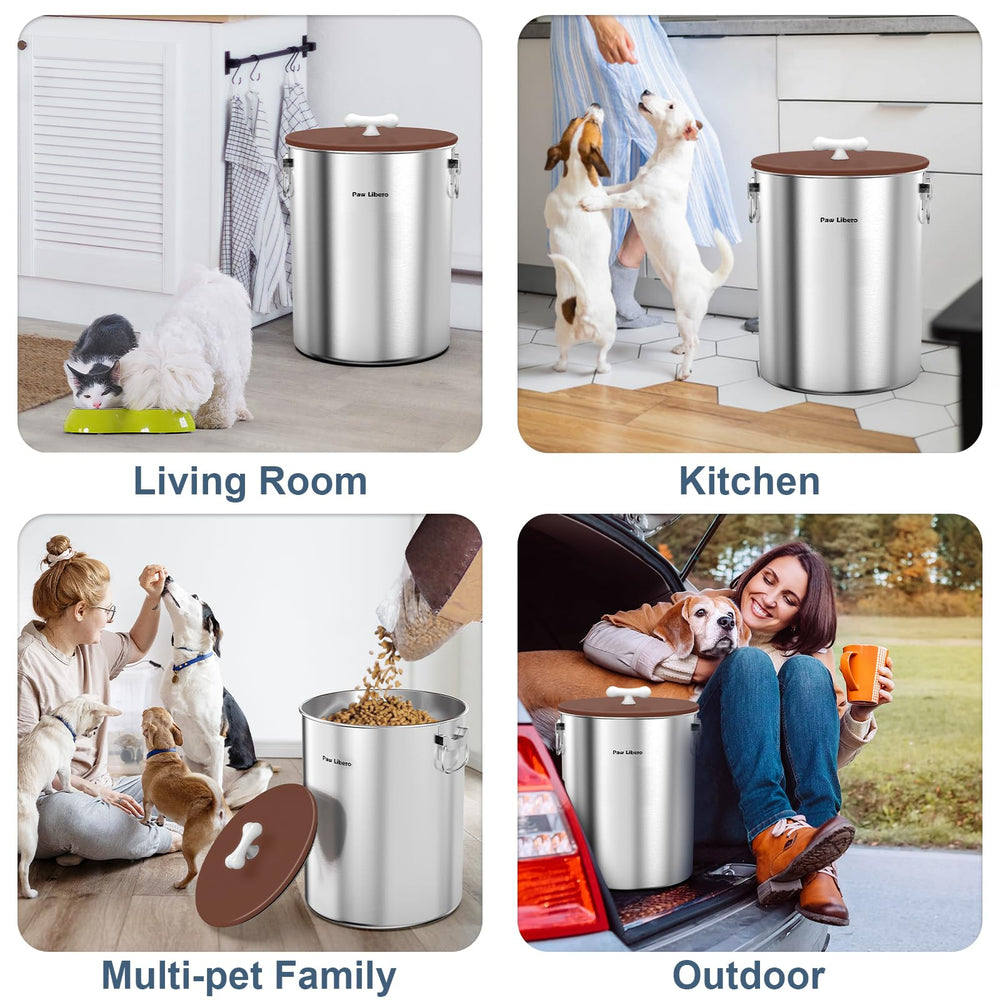 Paw Libero 25lbs capacity inside shows bulk storage capability