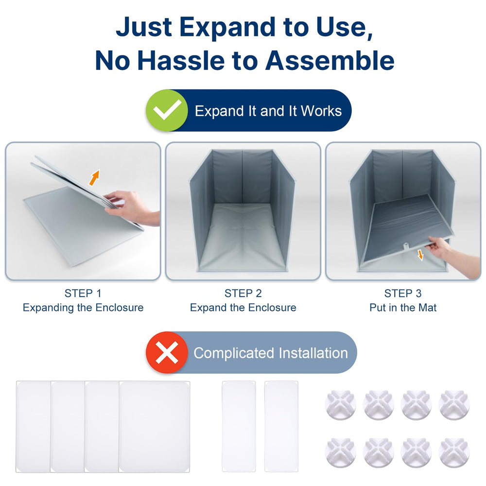 Paw Libero all-in-one shield design fits standard or XL litter boxes.