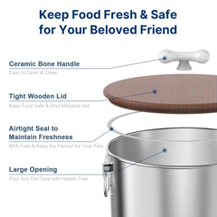 Paw Libero ceramic bone handle detail adds stylish, family-friendly design