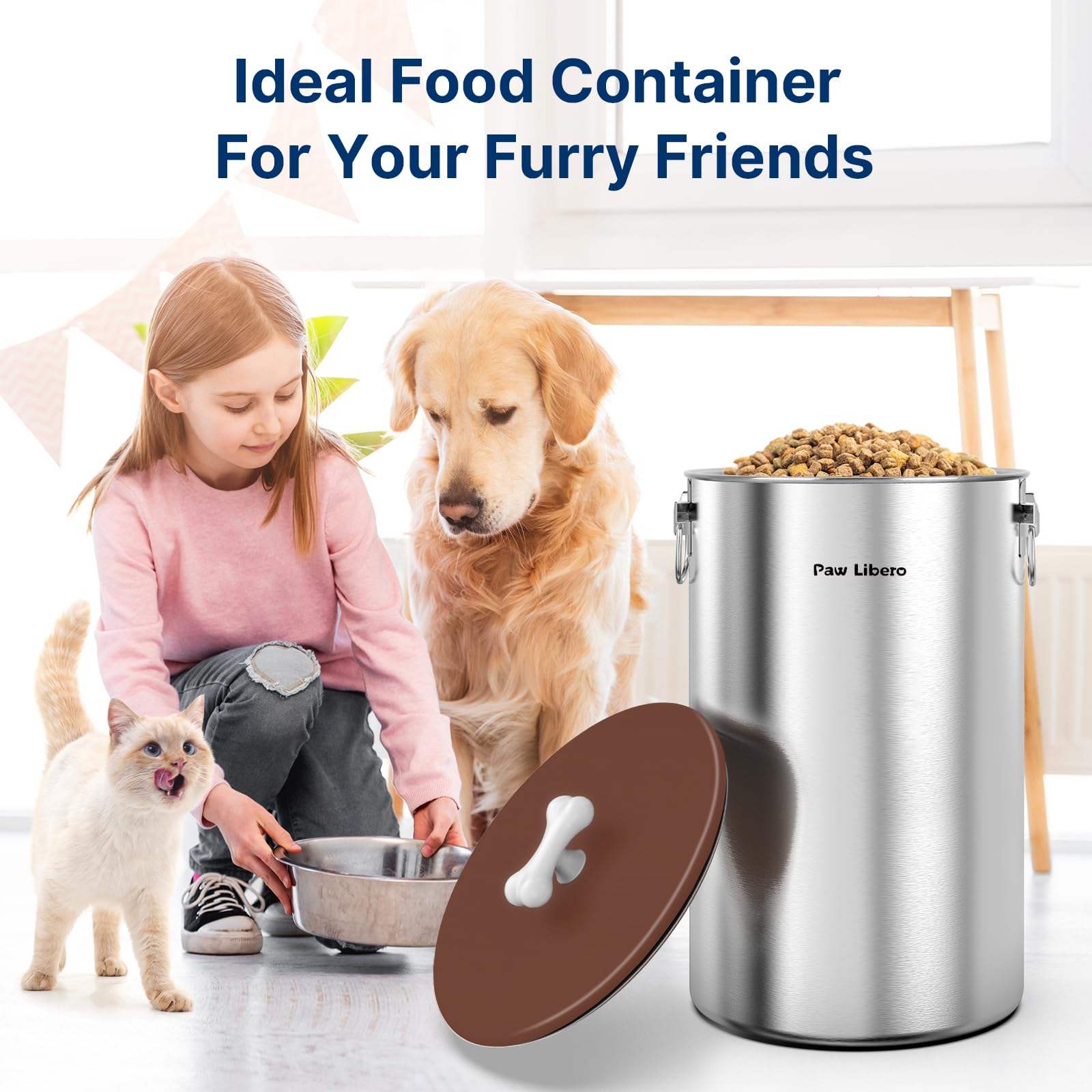 Paw Libero easy-clean stainless surface resists stains and odors