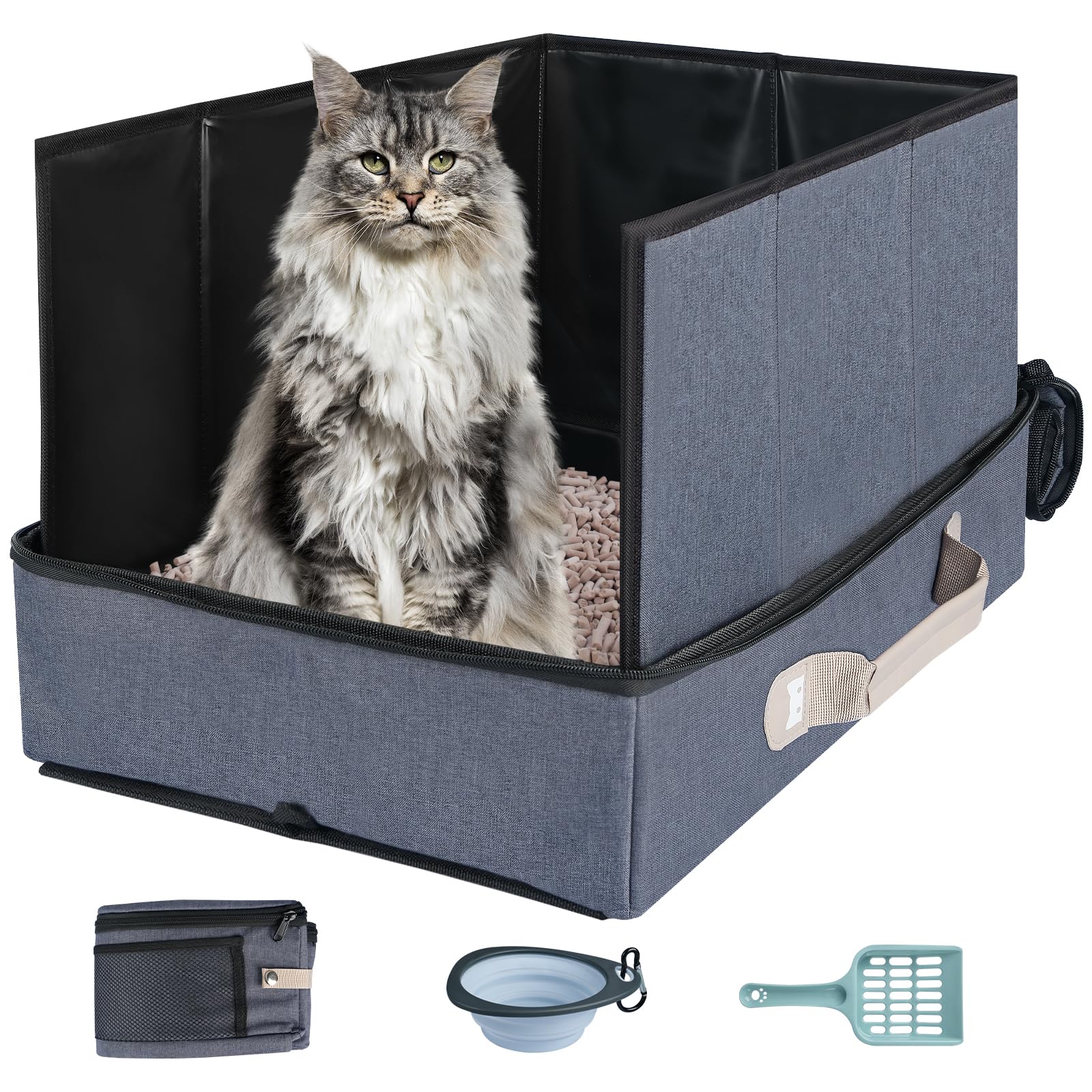 Paw Libero travel litter box with pee shield keeps hotel setups clean