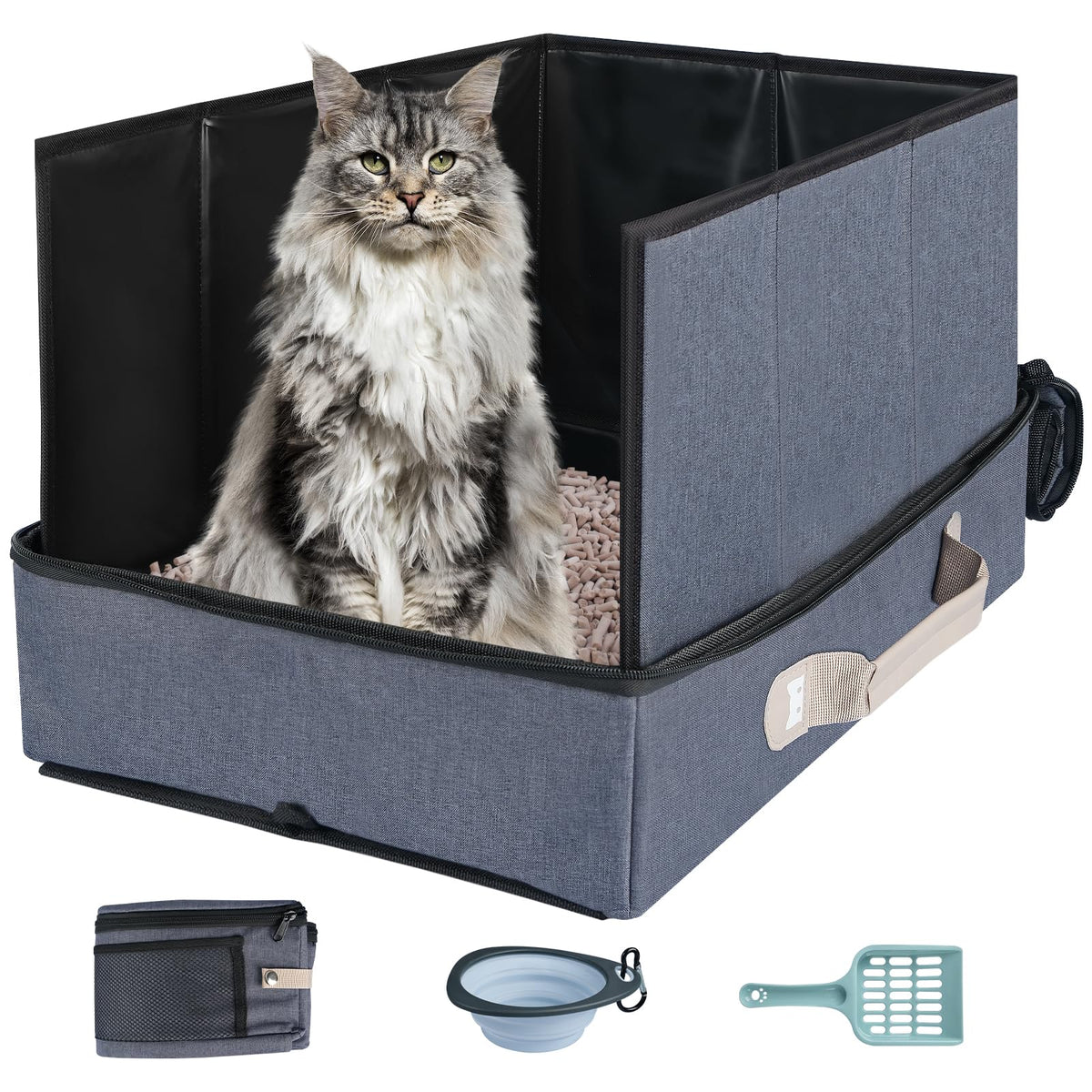 Paw Libero travel litter box with pee shield keeps hotel setups clean
