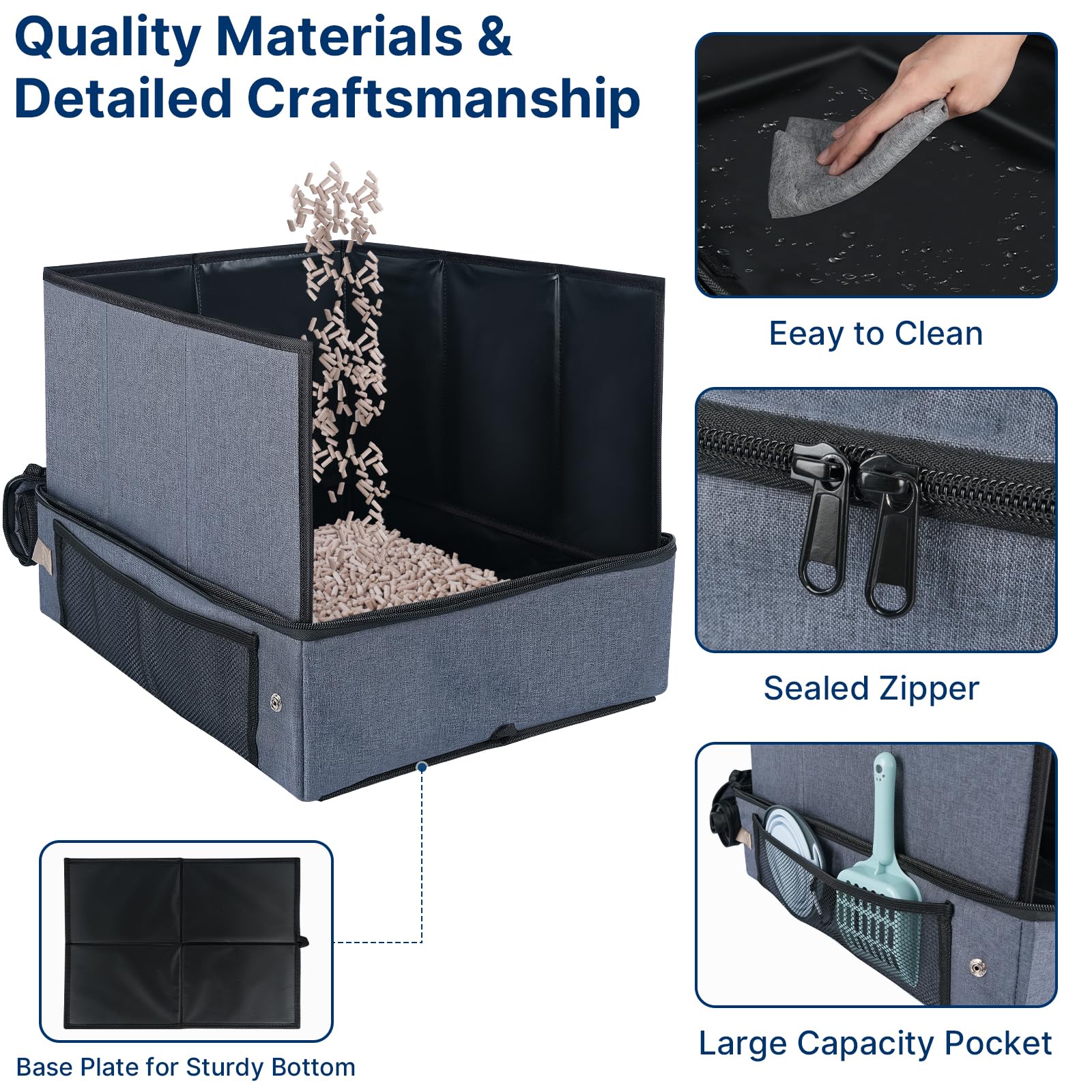 Paw Libero roomy interior allows cats to dig and turn comfortably